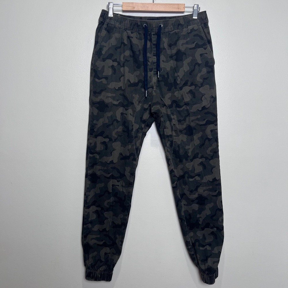 Zanerobe Sureshot Jogger Pants Mens 34 Green Camo Stretch Tapered